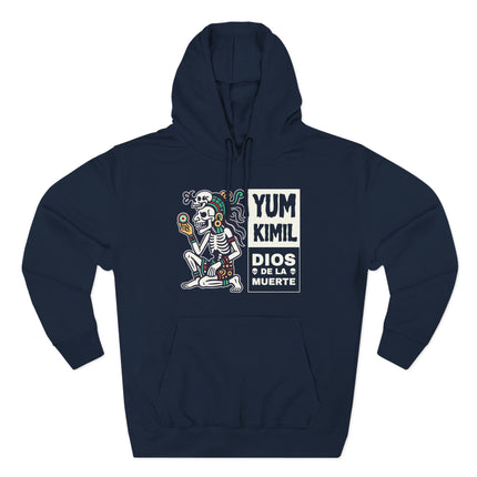 Yum Kimil Mayan Death God Skeleton Hoodie | Mesoamerican Deity Pullover V2