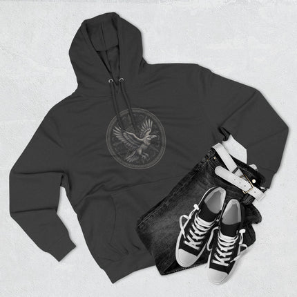 Norse Flying Raven Hoodie | Viking Graphic Unisex Pullover V5