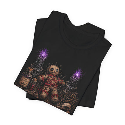 Dark Magic Ritual Table Graphic Tee - Occult Pentagram T-Shirt