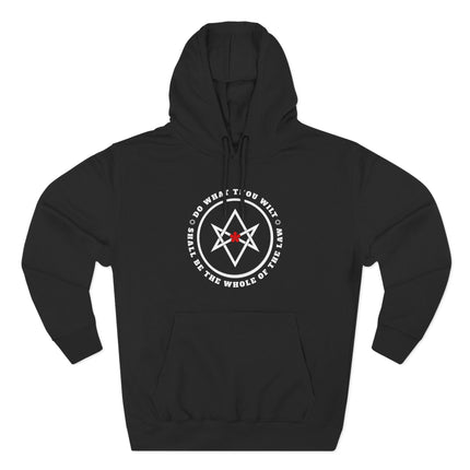 Unicursal Hexagram Hoodie |  Do What Thou Wilt Text Unisex Pullover V6