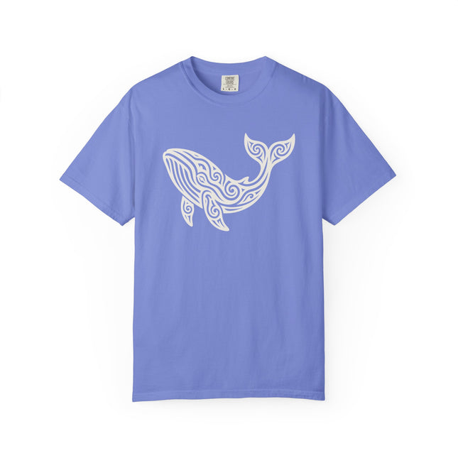 Intricate Tribal Whale T-Shirt | Ocean Animal Graphic Tee | Comfort Colors