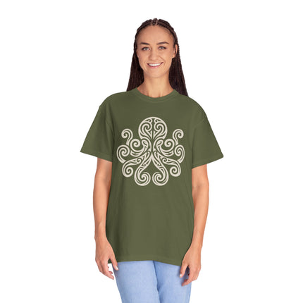 Tribal Octopus T-Shirt | Celtic Swirl Kraken Graphic Tee | Comfort Colors
