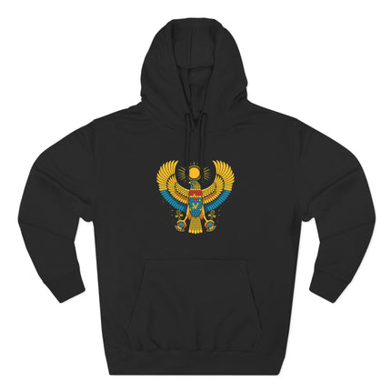 Egyptian Ra Falcon Hoodie | Ancient Egyptian God Graphic Unisex Pullover V1