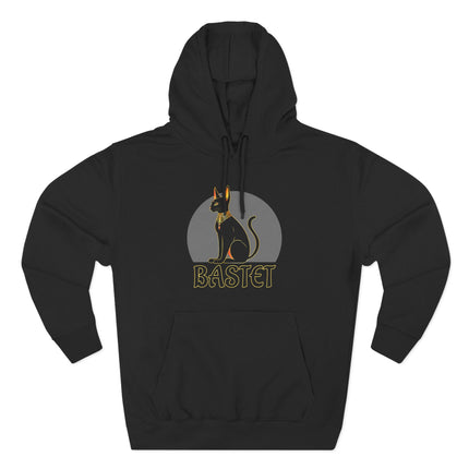 Bastet Cat Hoodie | Ancient Egyptian Graphic & Text Unisex Pullover V3