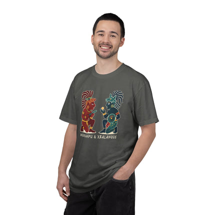 Hunahpu & Xbalanque Mayan Mythology T-Shirt | Popol Vuh Graphic Unisex Tee | V1