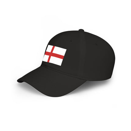 Black baseball cap featuring the St. George's Cross England flag design.
