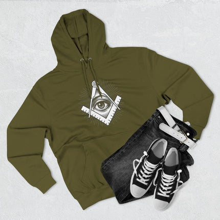 All-Seeing Eye Square and Compass Hoodie | Esoteric Symbolism Pullover