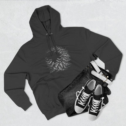 Bat Swarm Circle Hoodie | Gothic Animal Unisex Graphic Pullover Hoodie