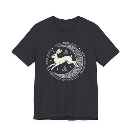 Celtic Hare Moon Mandala Design T-Shirt | Pagan Mythology Tee