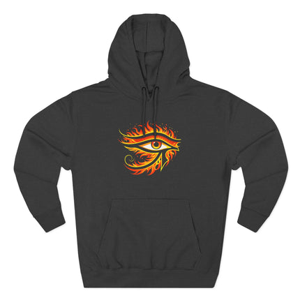 Eye of Ra Fiery Hoodie | Ancient Egyptian Sun God Symbol Unisex Pullover V3