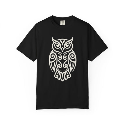 Tribal Owl T-Shirt | Intricate Celtic Knot Wisdom Unisex Unisex Tee