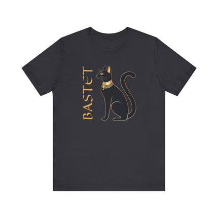 Bastet Cat T-Shirt | Egyptian Goddess Graphic and Text Tee | V2