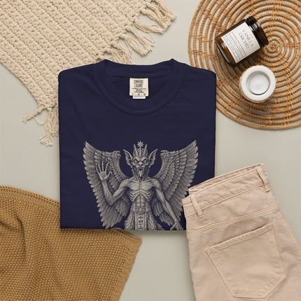 Pazuzu T-Shirt | Winged Mesopotamian Demon and Ornate Lettering