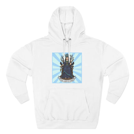 Frigg, Queen of Asgard, Norse goddess graphic on a pullover hoodie.