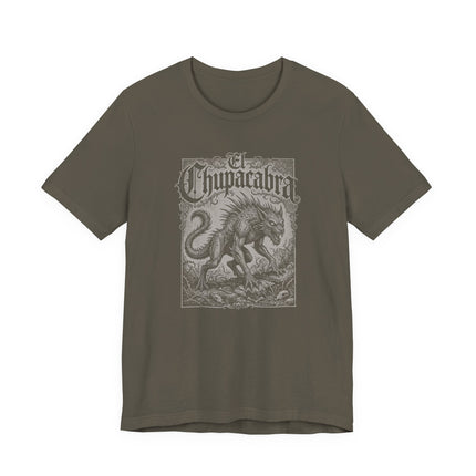 El Chupacabra T-Shirt | Monochrome Folklore Monster Illustration Tee