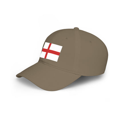 St. George's Cross England flag baseball cap in khaki. British patriotic gift.