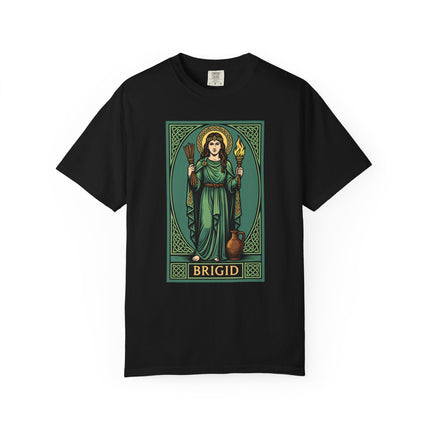 Brigid Celtic Goddess T-Shirt | Irish Mythology Fire & Knotwork Unisex Tee | V2