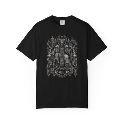 Asmodeus T-Shirt | Horned Demon on an Ornate Gothic Throne