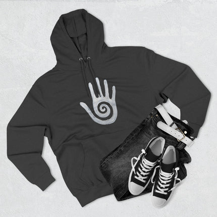 Hopi Healing Hand Spiral Symbol Hoodie | Native American Art Pullover Hoodie