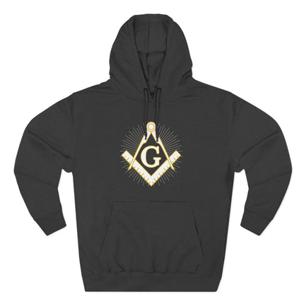 Masonic Square and Compass Hoodie - Freemasonry Art Pullover Fleece