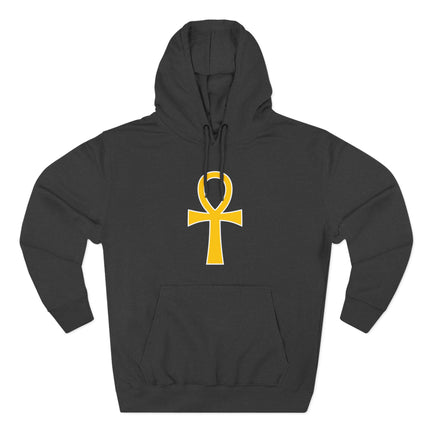 Golden Ankh Graphic Hoodie | Ancient  Egyptian Mythology Graphic Pullover V2