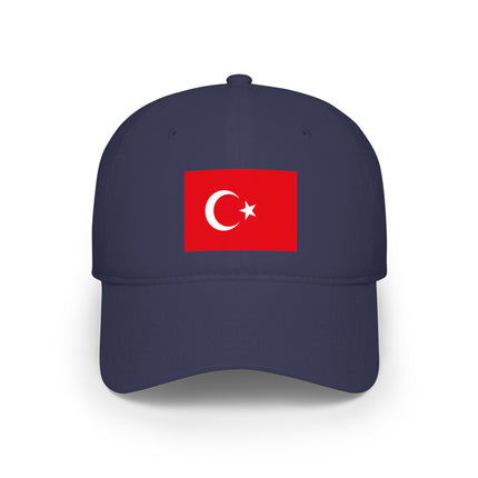 Navy blue baseball cap featuring the Turkish flag, displaying the red field, white crescent, and star.