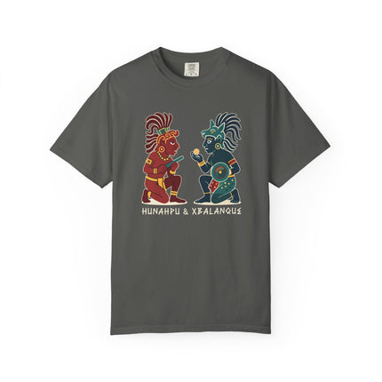 Hunahpu & Xbalanque Mayan Mythology T-Shirt | Popol Vuh Graphic Unisex Tee | V1