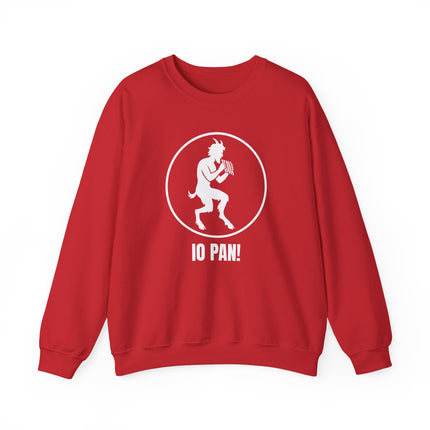 IO PAN! God Satyr Thelema graphic unisex pullover sweatshirt featuring occult artwork.
