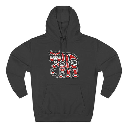 Indigenous Pacific Northwest Bear Art Hoodie | Tribal Formline Unisex Pullover Hoodie