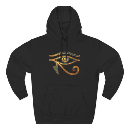 Eye of Horus Hoodie | Ancient Egyptian Symbol Gold & Blue Wadjet Pullover Hoodie