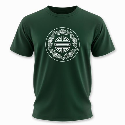 Chinese Five Blessings Bats T-Shirt With Central Shou Symbol | Unisex Tee V1