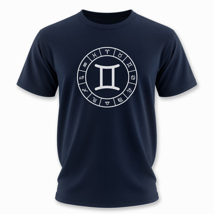Gemini Sign Symbol T-Shirt | All 12 Zodiac Signs Astrology Unisex Tee | V12