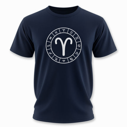 Aries Zodiac Sign Astrology Wheel T-Shirt | Zodiac Symbol Unisex Tee | V24