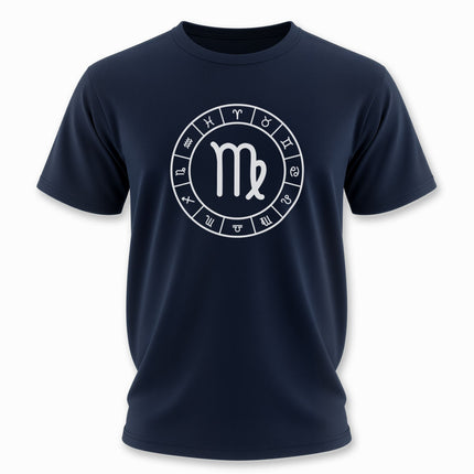 Virgo Symbol and All Zodiac Signs Wheel T-Shirt | Graphic Unisex Tee V2