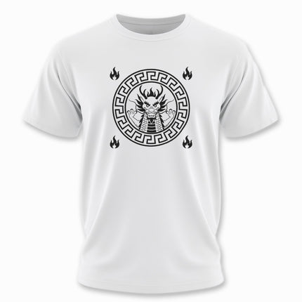 Fierce Chinese Dragon Border Flames T-Shirt | Unisex Graphic Tee V6