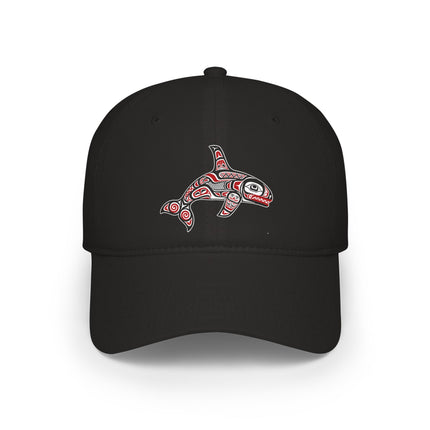 Formline Orca DTF Print Baseball Cap | Northwest Coast Culture Hat