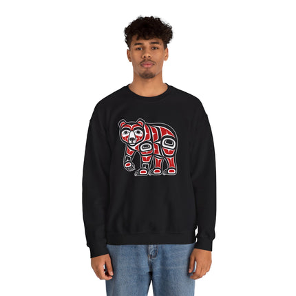 Haida Bear Formline Art Sweatshirt | Native American Indigenous Pullover Sweatshirt