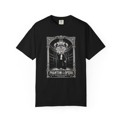 Phantom of the Opera T-Shirt | Gothic Theater and Chandelier Art