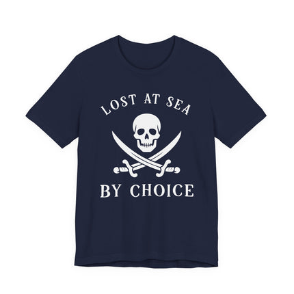 Lost At Sea By Choice Pirate Skull & Swords Graphic T-Shirt | V1