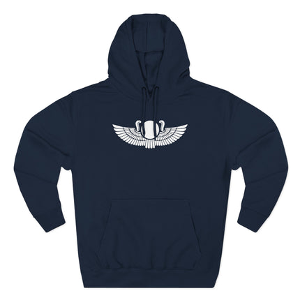 Egyptian Winged Sun Disk Hoodie | Unisex Graphic Pullover V1