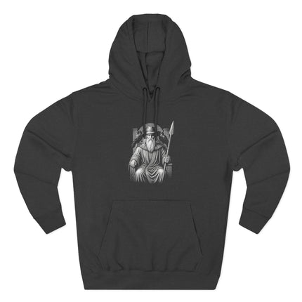 Odin Allfather Norse mythology illustration: Viking god with spear and beard graphic print.