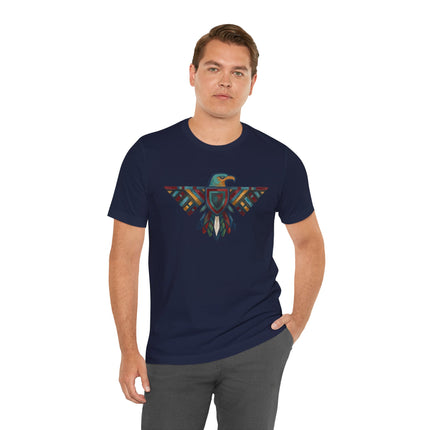 Colorful Geometric Thunderbird T-Shirt | Native American Tribal Eagle Tee