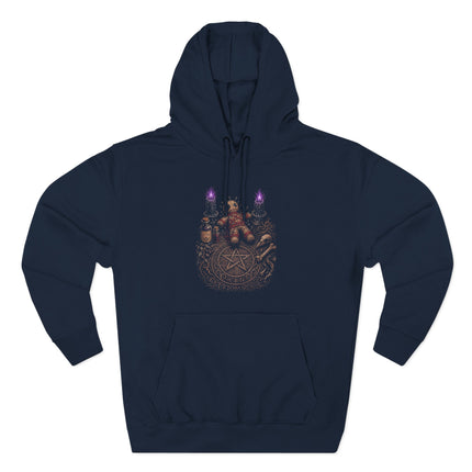 Dark Magic Ritual Table Hoodie - Gothic Doll & Occult Pentagram Pullover