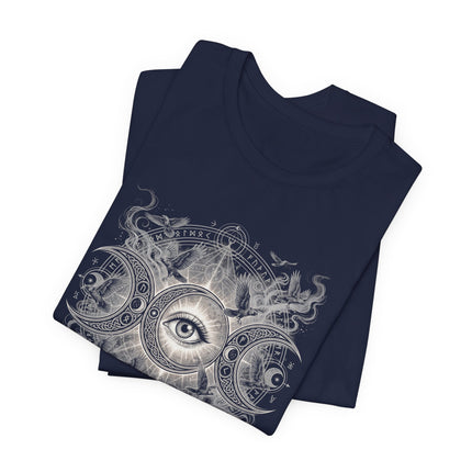 Triple Moon Eye Graphic Tee | Divine Wisdom & Spiritual Awakening T-Shirt