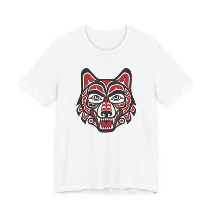 Northwest Coast Wolf Head T-Shirt | Indigenous Tribal Art Graphic Tee | Wolf