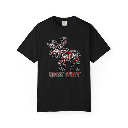 Moose Spirit Graphic Tee - Indigenous Style Formline Art T-Shirt
