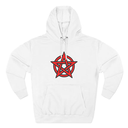 Pentagram Red Graphic Hoodie | Mystical Pentacle Unisex Pullover V2