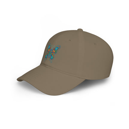 Huichol Butterfly DTF Print Baseball Cap | Native Mexican Art Hat