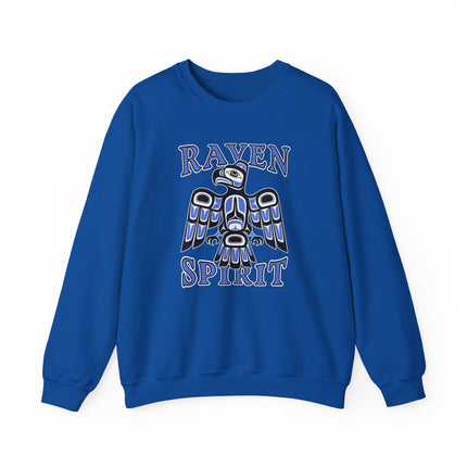 Haida art raven spirit design sweatshirt featuring indigenous First Nations artwork.