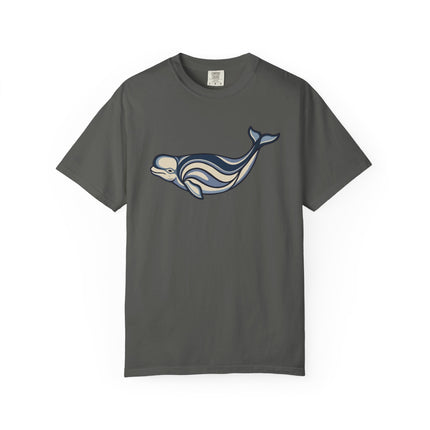 Inuit Inspired Beluga Whale T-Shirt | Indigenous Art Marine Graphic